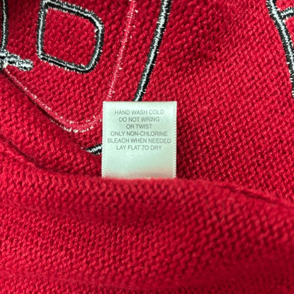 Christopher Banks vintage Knit Red Sweater with Purse Shoe Accents